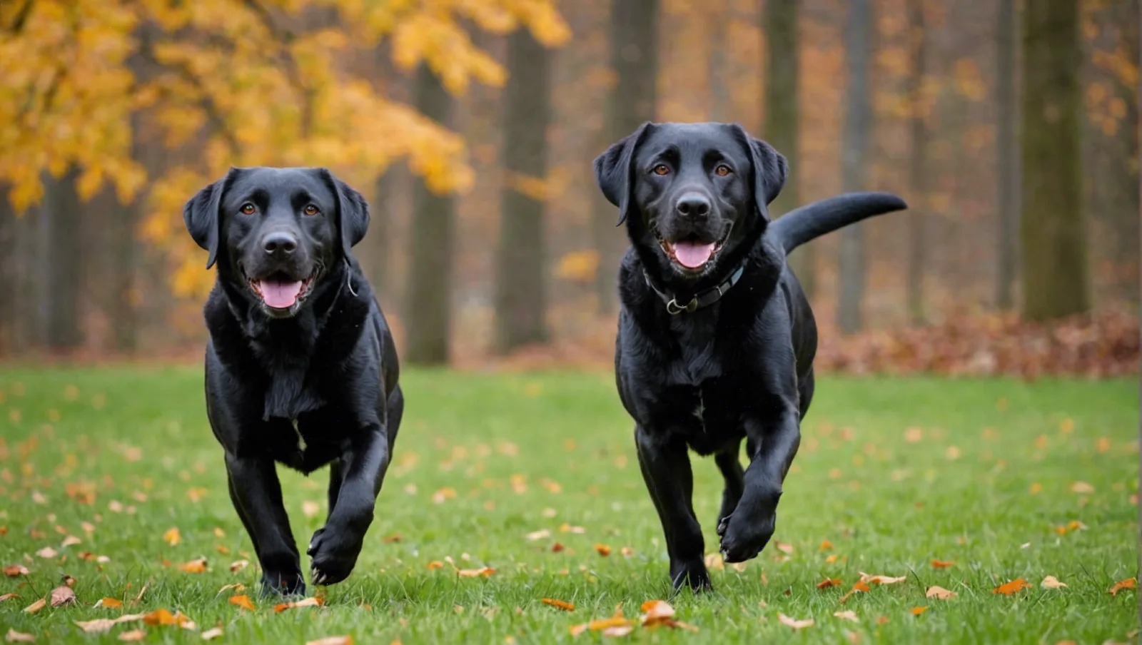Jeune labrador sable assis dans l'herbe, attentif à son maître