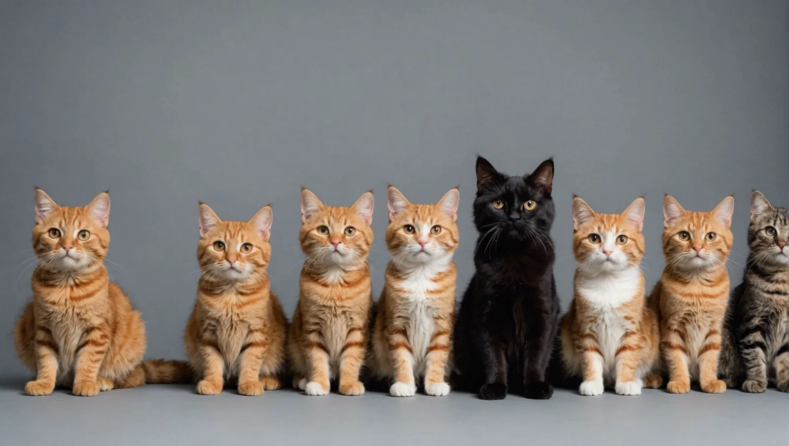 Chat roux vu de dos qui avance queue dressée, extrémité légèrement recourbée
