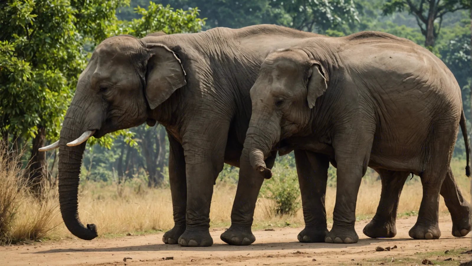 Groupe d'éléphants d'Asie traversant une clairière, un éléphanteau au centre