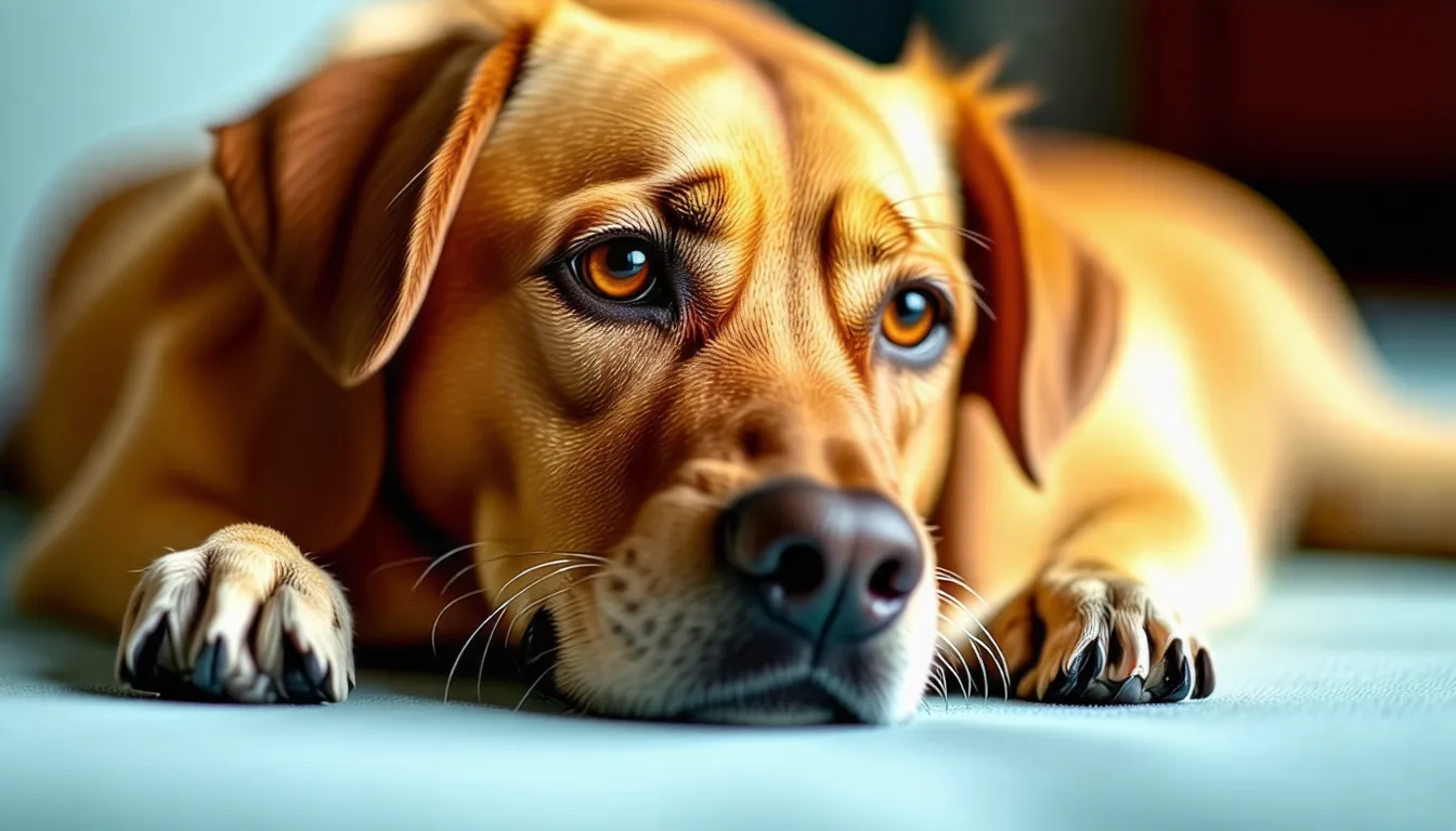 Chien attentif tourné vers son maître, oreilles dressées et regard fixe