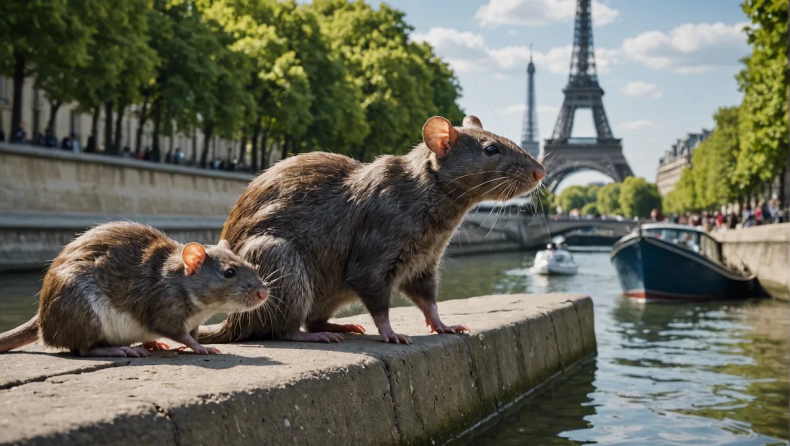 La Seine traversant Paris au petit matin, quais et eau calme sous un pont