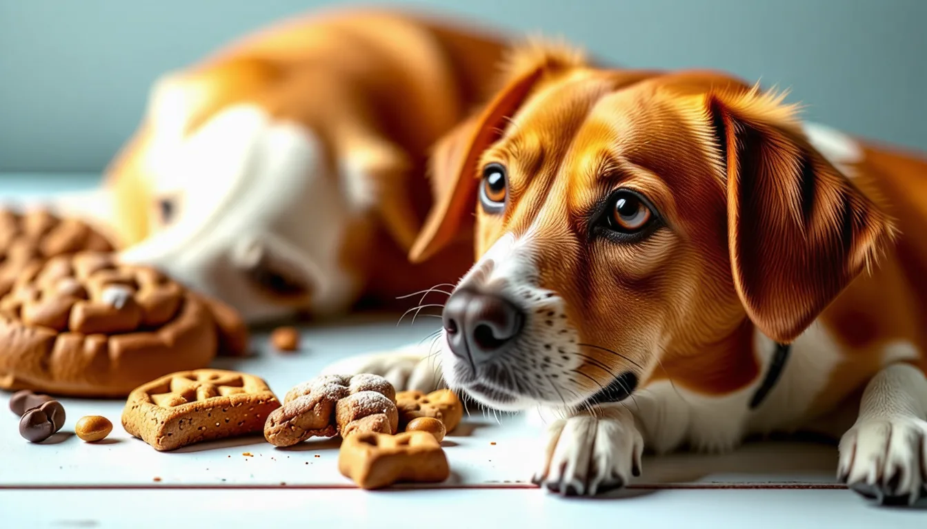 Assortiment de friandises pour chien et chat posées près d'une gamelle