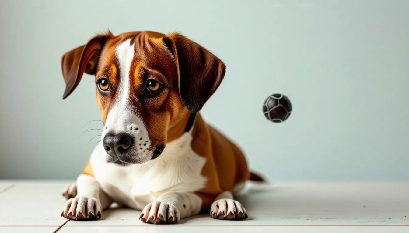 Un chien assis attentif face à sa maîtresse pendant une séance d'apprentissage