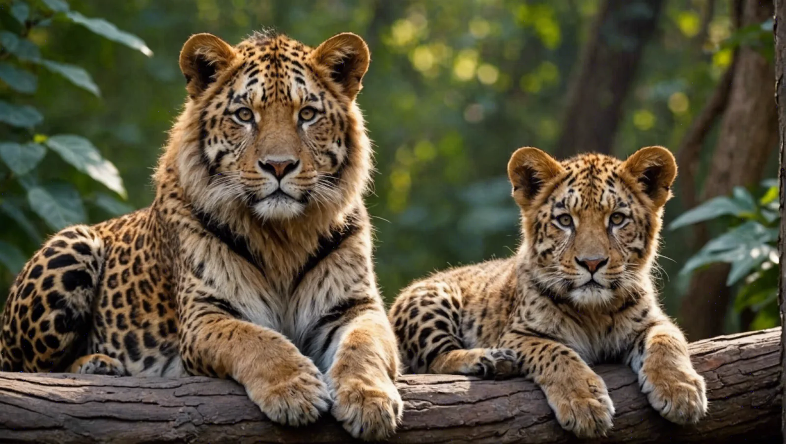 Montage de plusieurs animaux aux morphologies inhabituelles sur fond naturel