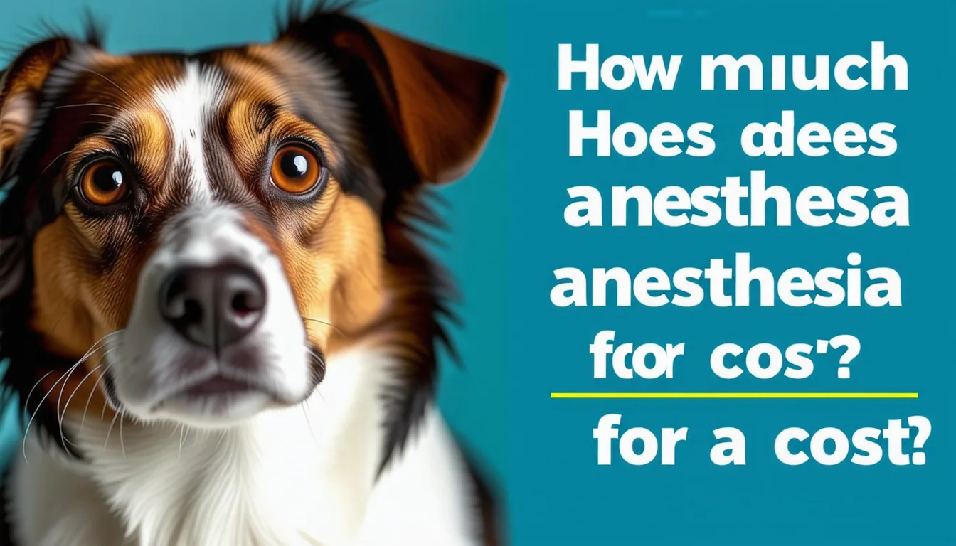 Combien coûte une anesthésie pour un chien ?