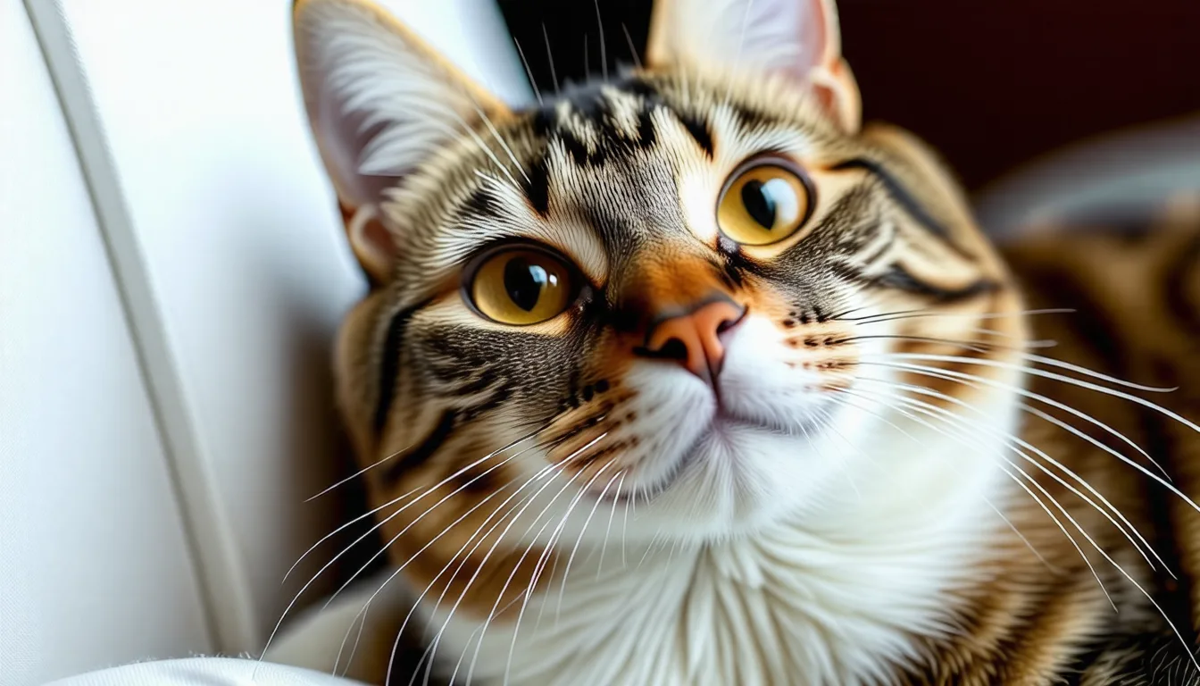 Chat allongé sur une table pendant un examen échographique, sonde posée sur l'abdomen