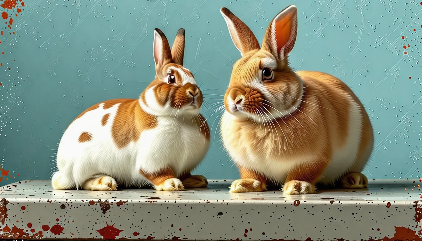 Lapin Rex au pelage ras et velouté, oreilles dressées, vu de trois quarts