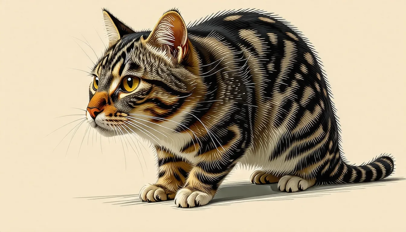 Chat colourpoint aux yeux bleus avec une courte queue en pompon
