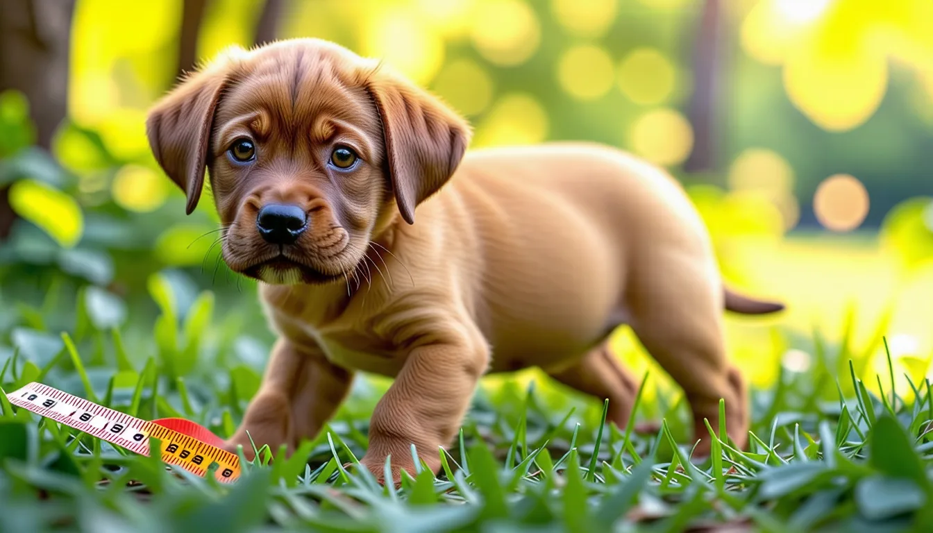 Chiot Labrador noir de trois mois assis sur un parquet clair