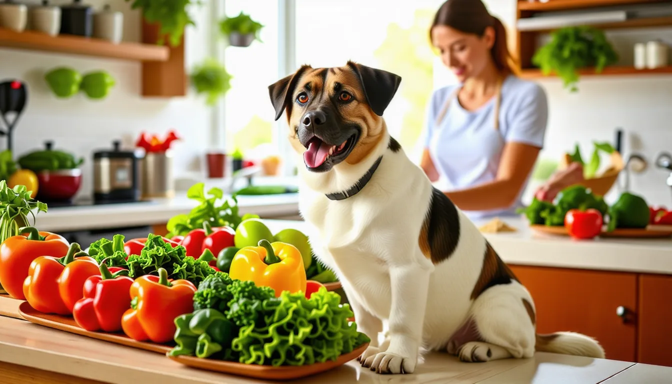 Gamelle de viande, légumes et huile préparée à la maison pour un chien