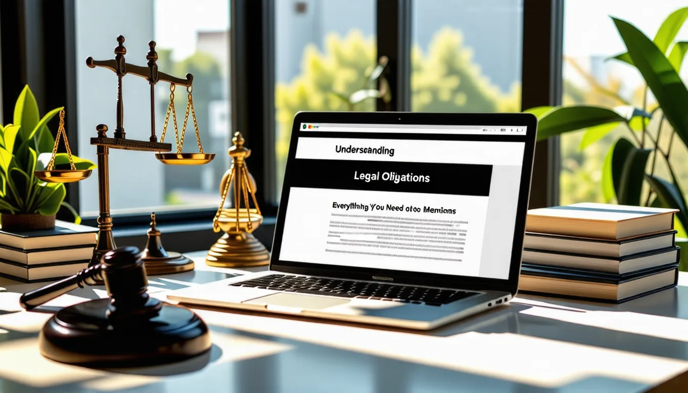 Personne consultant les mentions legales d un site web sur un ordinateur portable