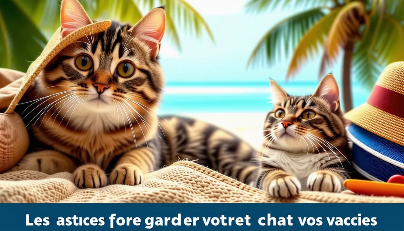 Chat allongé près d'une valise ouverte pendant les préparatifs de départ en vacances