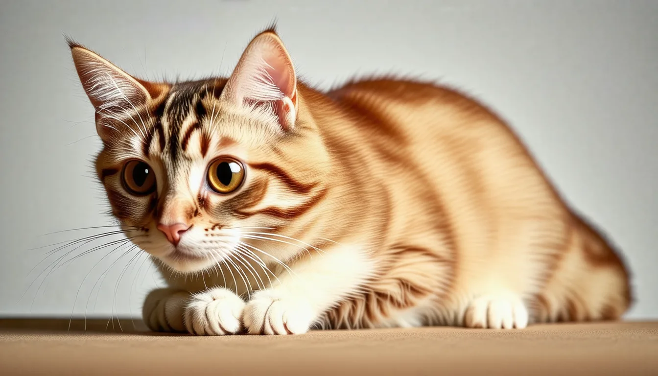 Chat blanc à taches rousses sur la tête et la queue, assis près d'un bassin