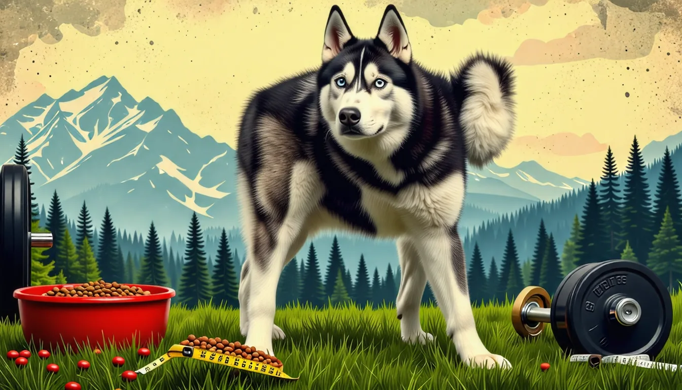Husky sibérien aux yeux clairs, debout dans la neige, silhouette fine et musclée