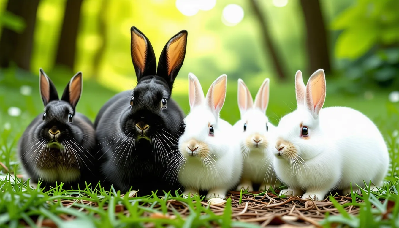 Lapin bélier brun et blanc posé sur une balance de cuisine