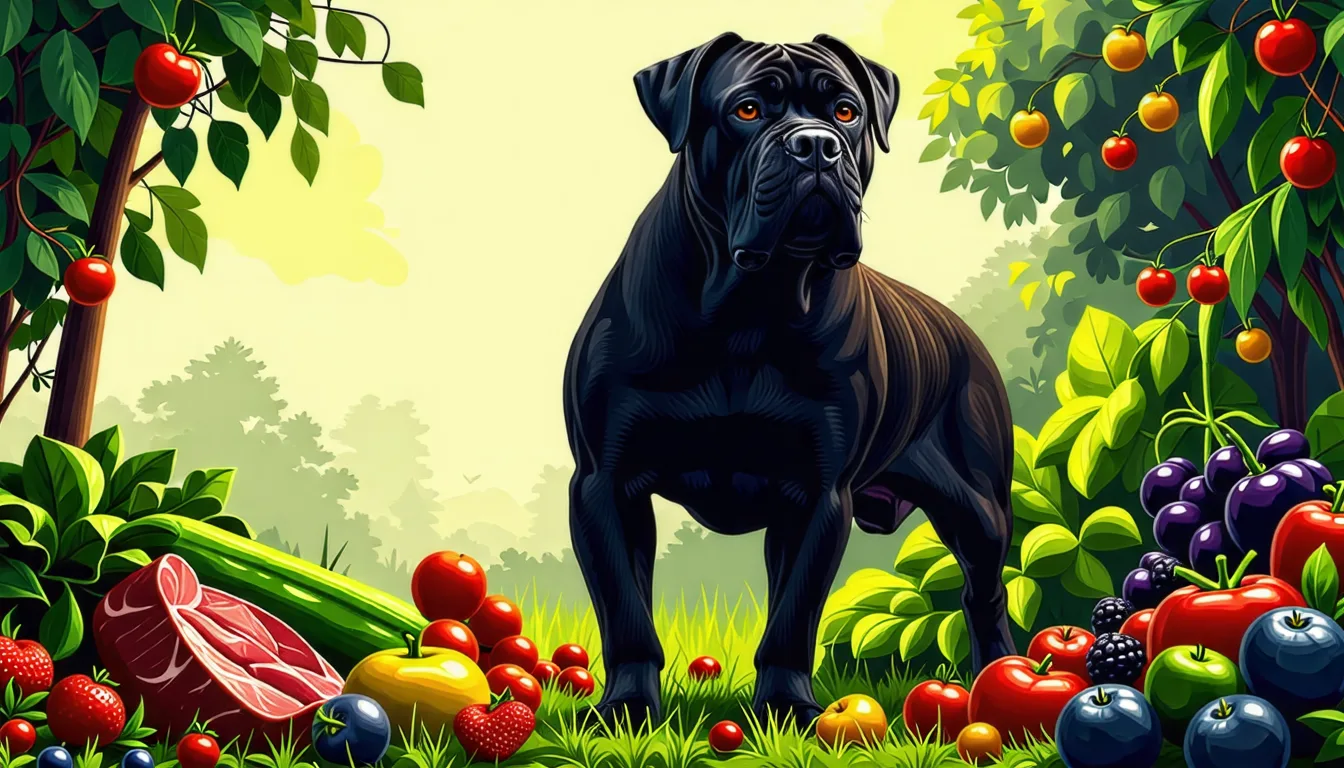 Cane Corso adulte à robe grise, assis de profil, oreilles dressées