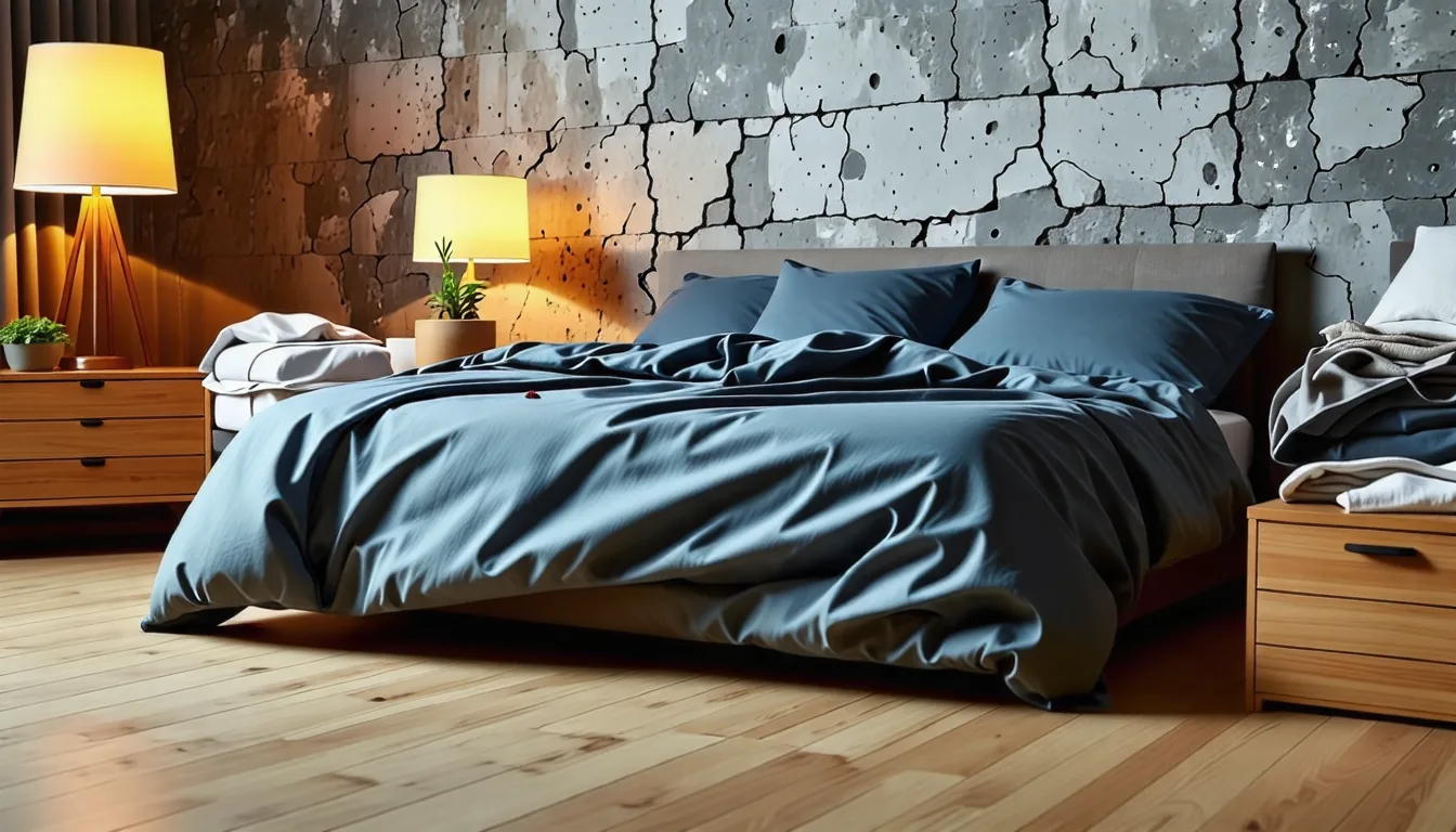 Gros plan sur une punaise de lit posée sur un drap clair