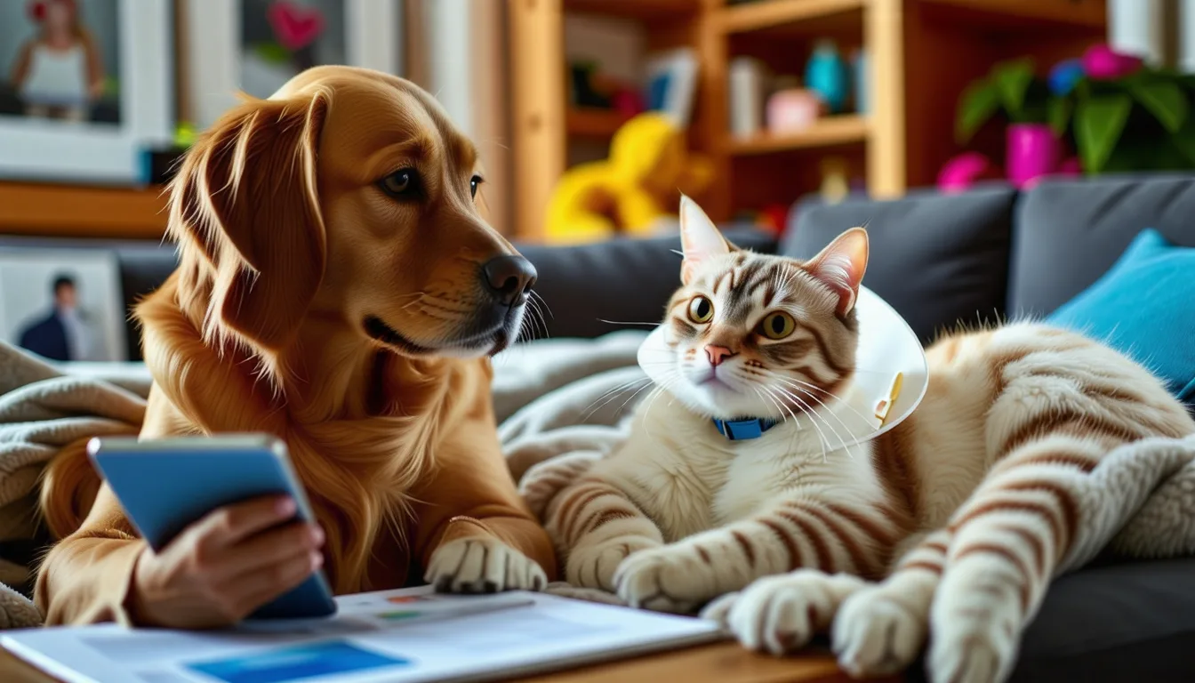 Un chien examiné par une vétérinaire en blouse blanche sur une table de consultation
