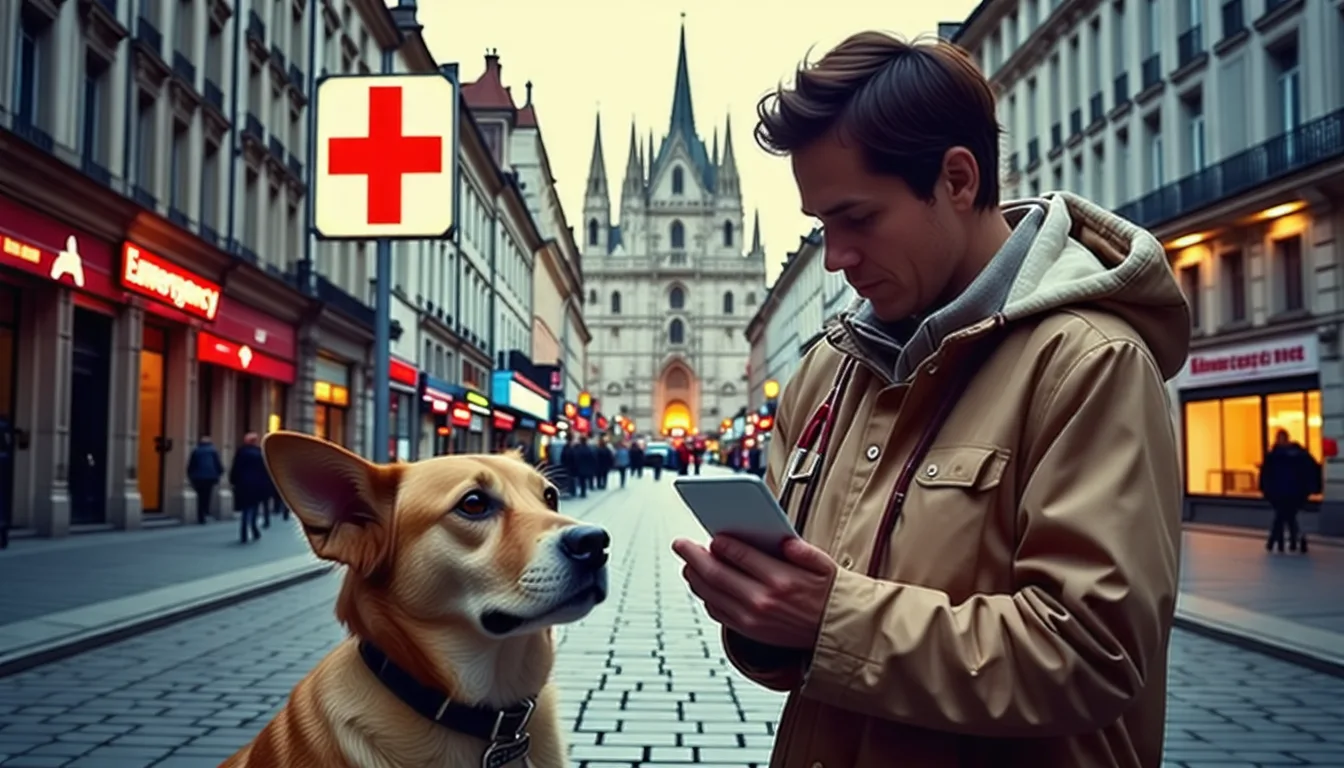 Chien examiné sur une table de consultation dans une clinique vétérinaire