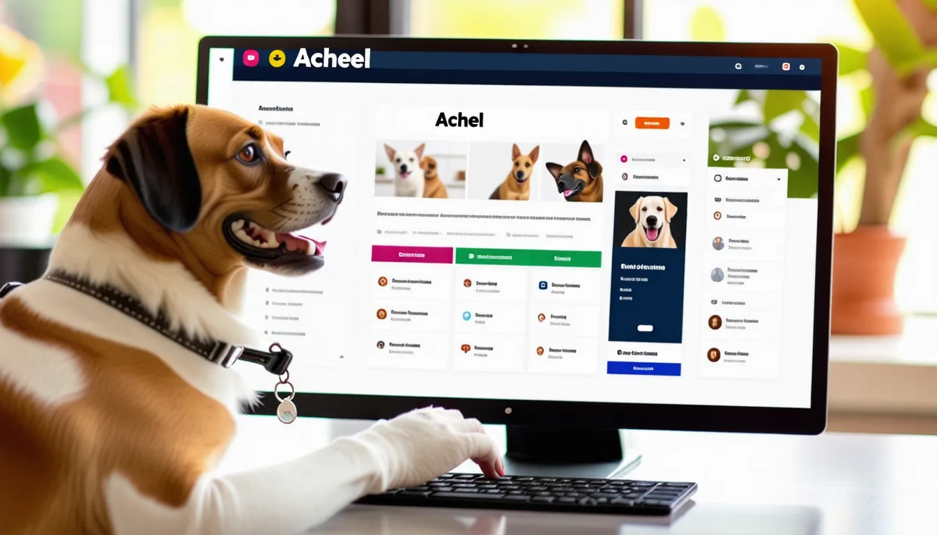 Un chat et un chien assis côte à côte devant un ordinateur portable ouvert