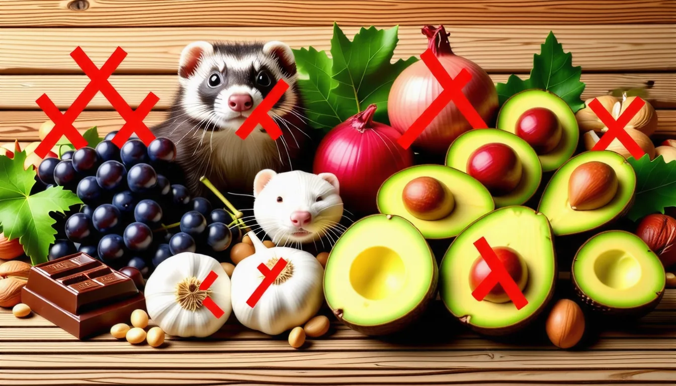 Furet curieux explorant le sol d'une cuisine, museau en avant