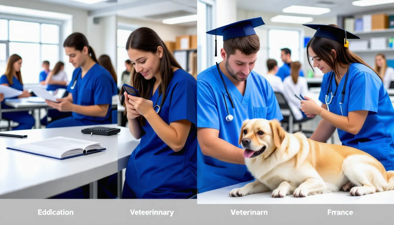 Une auxiliaire vétérinaire tenant un chat pendant un examen en clinique