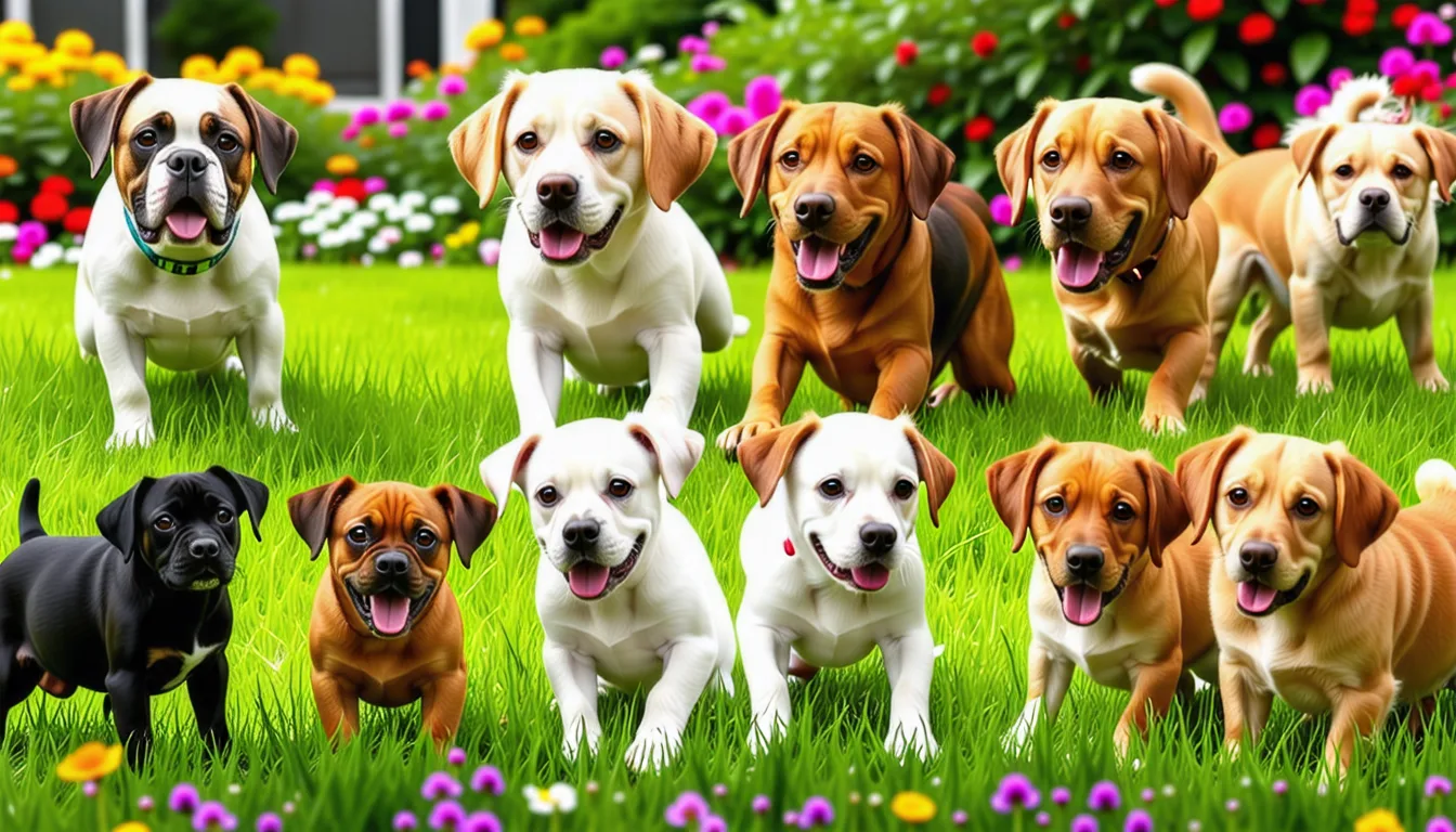 Enfants assis dans l'herbe avec un chien de famille à leurs côtés