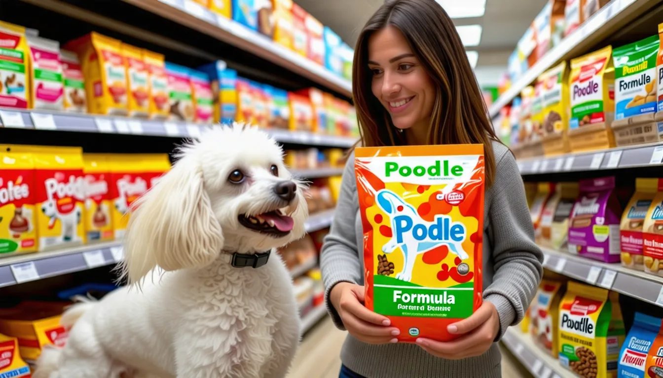 Un bol de croquettes pour petit chien posé sur un plan de travail.