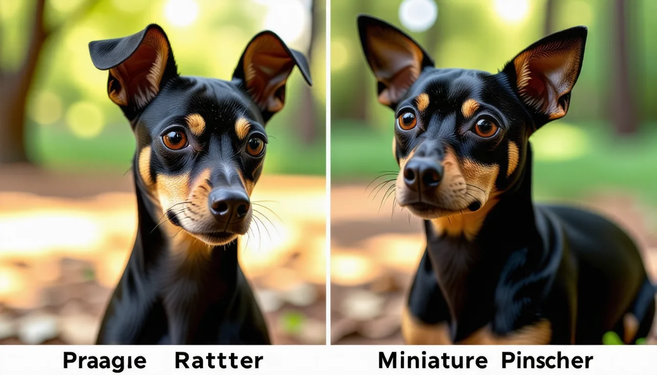 deux petits chiens de type ratier assis côte à côte sur un fond neutre