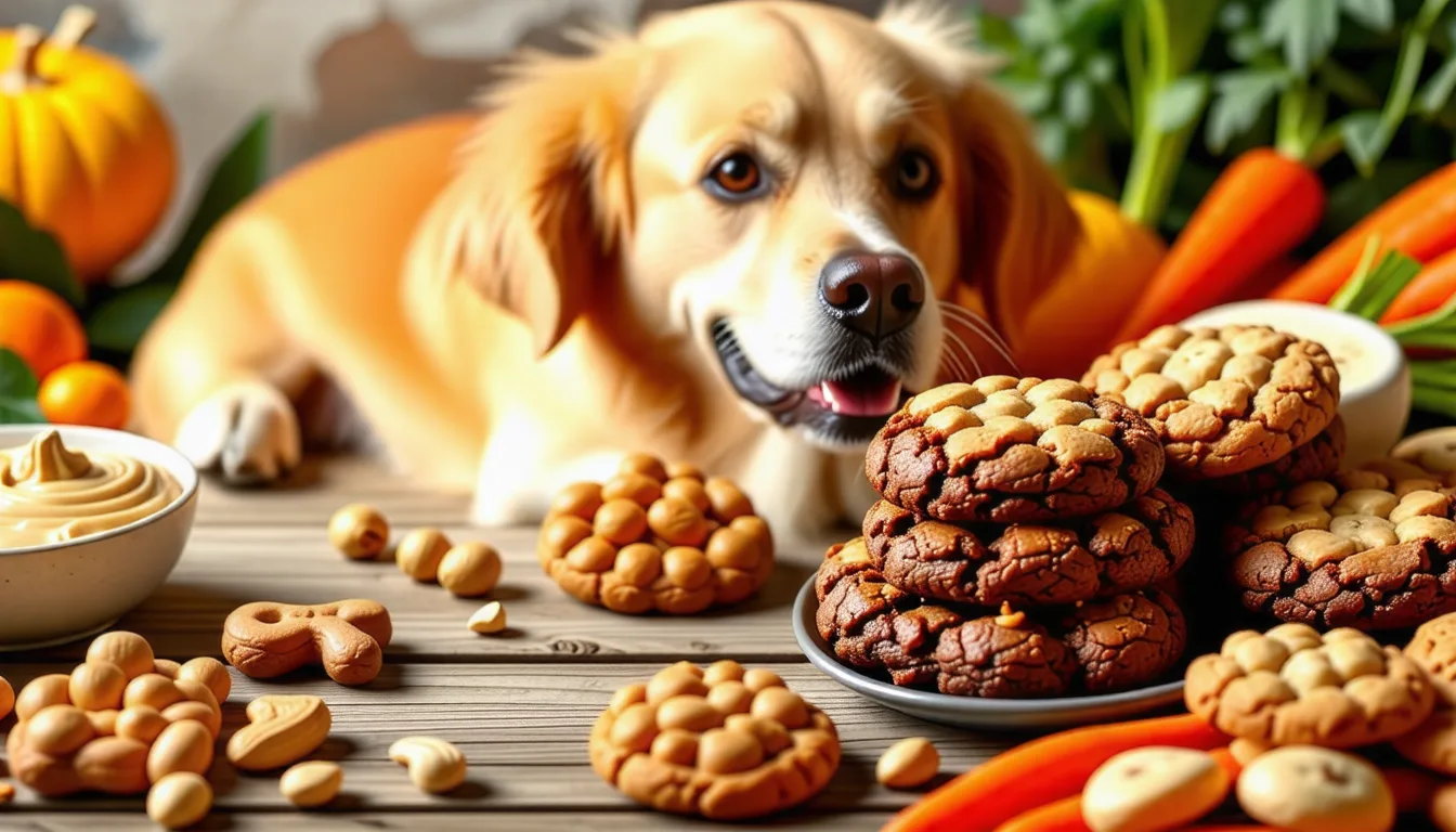 Des biscuits pour chien faits maison posés sur une plaque de cuisson