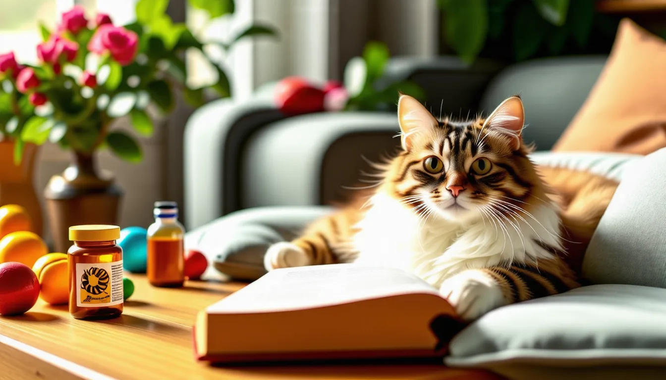 chat allongé sur un canapé, calme, pelage propre et brillant