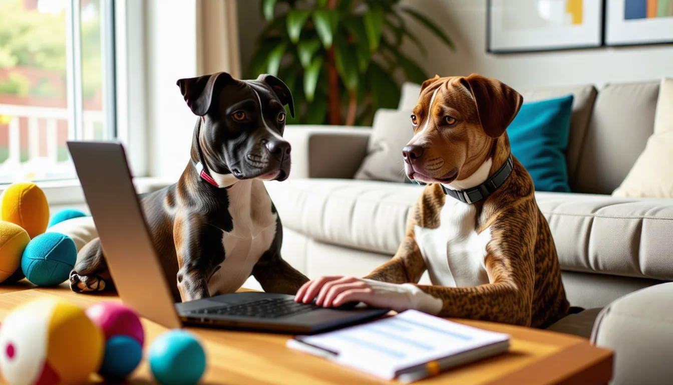 American Staffordshire terrier au pelage court assis dans l'herbe, regard attentif vers l'objectif