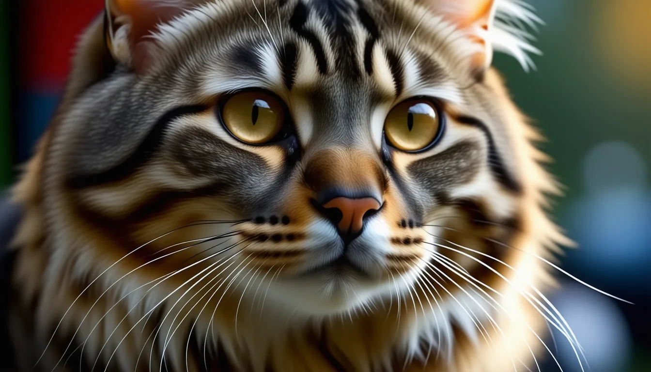 gros plan sur le pelage d'un chat aux motifs tabby, mêlant rayures et taches sur fond de poils gris et roux